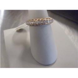 1 Carat Diamond & Ruby Ring All Set Into 14 Gold Band