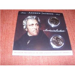 2 Gold Plated Andrew Jackson $1 Coin Set