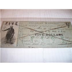 $5 Treasury Warrent