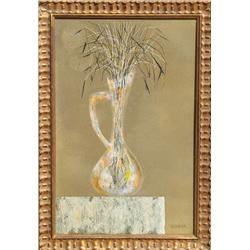 Leonardo Nierman, Flower Vase, Oil Painting