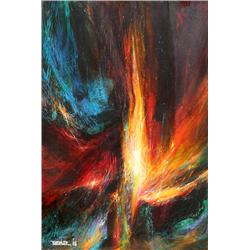 Leonardo Nierman, Firebird, Oil Painting