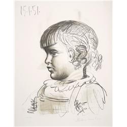 Pablo Picasso, Portrait d'Enfant, Lithograph