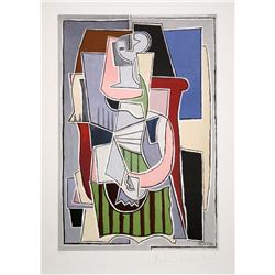 Pablo Picasso, Femme au Tablier Raye Vert, Lithograph