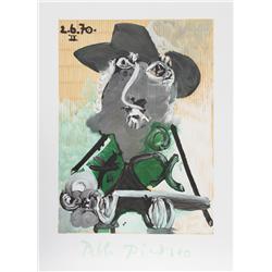 Pablo Picasso, Portrait d'Homme Au Chapeau, Lithograph