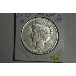 1927 D PEACE DOLLAR