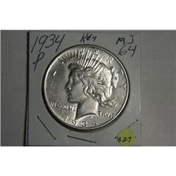 1934 P PEACE DOLLAR