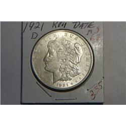 1921 D MORGAN DOLLAR