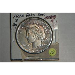 1922 D PEACE DOLLAR