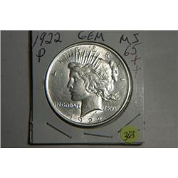 1922 P PEACE DOLLAR