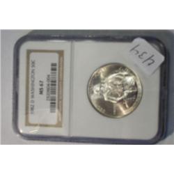 1982 D WASHINGTON 1/2 DOLLAR