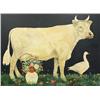 Image 1 : Painting, Ira Yeager, Cow and Goose