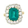 Image 1 : Emerald diamond ring