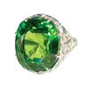 Image 2 : Peridot diamond platinum ring