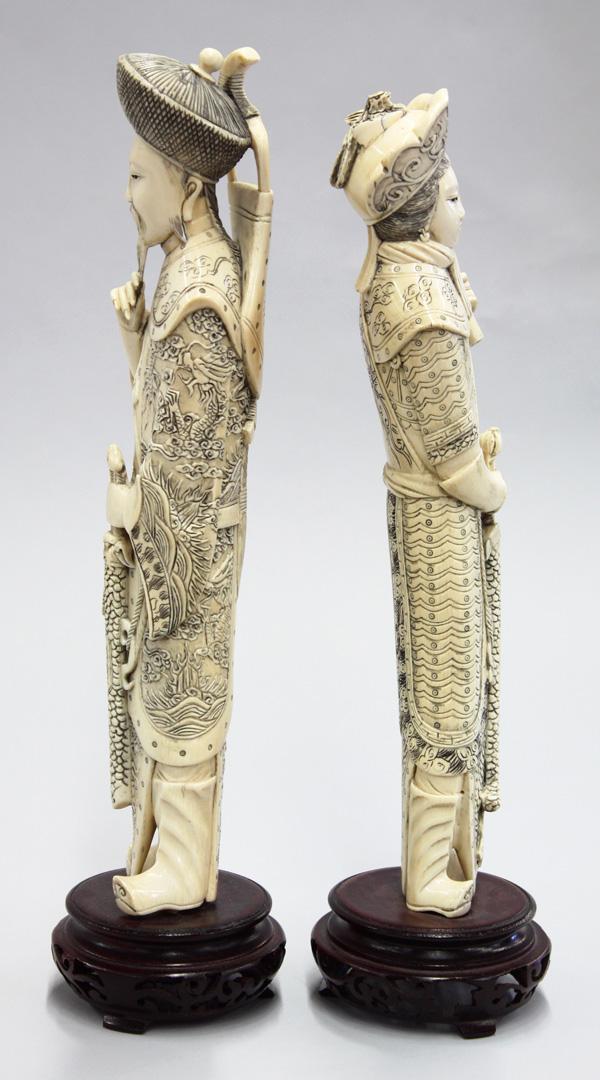 Chinese Ivory Carvings, Emperor/Empress