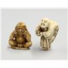 Image 1 : Two Japanese Ivory Figural Netsuke, Showa