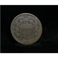 1864 2 Cent Piece Grades VG