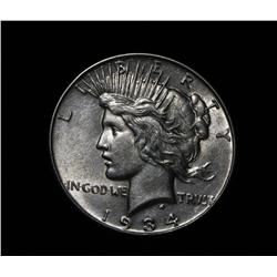 1934-p Peace Dollar Grades Almost Uncirculated au58