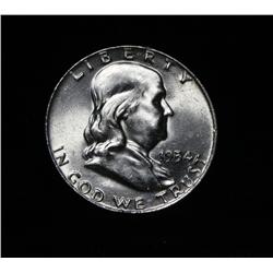 1954-d Franklin Half Dollar 50c Grades ms64