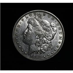 CLASHED 'E' REVERSE on an 1886-o Morgan Dollar Grading au58 details net au50