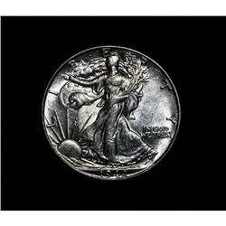 1942-p Walking Liberty Half Dollar 50c Grades au58/Slider