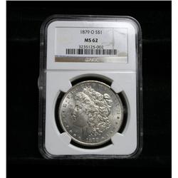 NGC 1879-o Morgan Dollar graded Select Uncirculated ms62