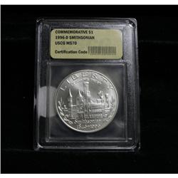 1996-d Smithsonian Uncirculated Commemorative Graded ms70