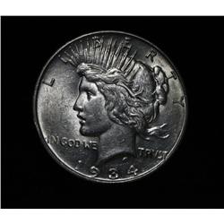 1934-d Peace Dollar $1 Grades au58/ms60 slider