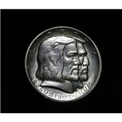 1936 Long Island Tercentenary Commemorative Half Dollar Grades au58