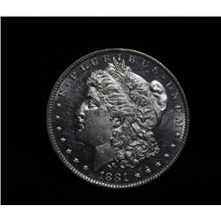 1881-o Morgan Dollar Grades ms63  beautiful Deep mirror Proof Like Obverse
