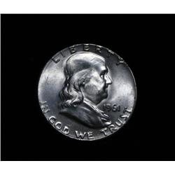 1961-p Franklin Half Dollar 50c Grades Choice Uncirculated ms64