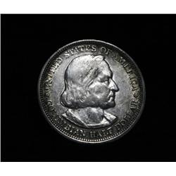 1893 Columbian Exposition Commemorative Half Dollar Grades au58