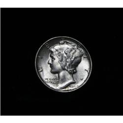 1943-p Liberty Head 'Mercury' Dime Grades ms65