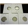 Image 2 : 1912-D, 13, 14, 14-D & 16-S BARBER DIMES 5 COINS