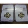 Image 1 : 1975-P/D JEFFERSON NICKELS NGC SLABS
