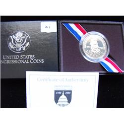 SILVER CONGRESSIONAL COMMEMORATIVE 1989 ORIGINAL PACKAGE