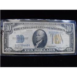 $10 NORTH AFRICA EMERGENCY ISSUE SILVER CERTIFICATE 1934 A