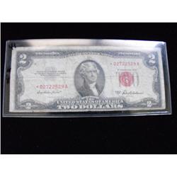 STAR $2 1953 A RED SEAL STAR NOTE ***************