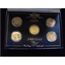 24 K PLATED 1999 QUARTER SET