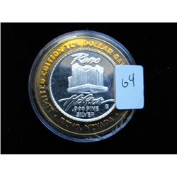 $10 SILVER BULLION CASINO .999 FINE RENO