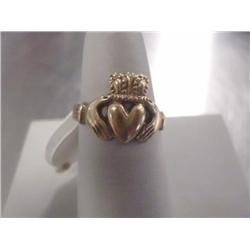 14K Gold Crown/ Heart/ Hands Ladies Ring, 3.3 Grams Gold