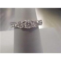 1 Carat Diamond Ring W/3 Center Round Diamonds