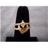 1/2 Carat 2 Band Marquis Center Diamond Ring, 14K Gold, 14 Grams