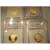Image 1 : 4 Gold Plated Presidential $1 Coins, 1st Day of Issue, 2007/8