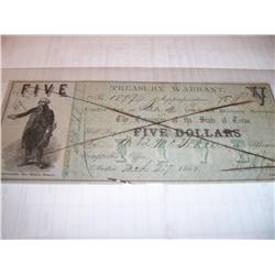 $5 Treasury Warrant