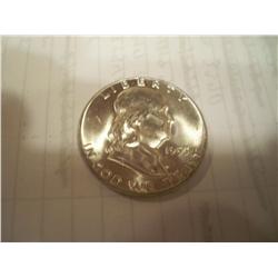 1955 Silver Franklin Half Dollar BU