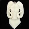 Handcarved Bone Rams Head Pendant 2.5" (JEW-2972)