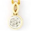 0.07ct Natural Diamond Yellow 9K Gold Pendant (JEW-9122X)