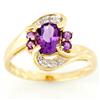 1.70ct Amethyst & Diamond Yellow 9K Gold Ring (JEW-9140X)