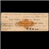 1874 FNB Redbank NJ Railroad Mortagage Check (COI-3270)