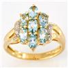 2.14ct Natural Aquamarine Diamond 9k Gold Ring (JEW-9368X)